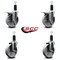 Service Caster 5'' Semi Steel Swivel 1-1/4'' Expanding Stem Caster Set 2 Total Lock Brakes, 4PK SCC-EXTTL20S515-SSR-2-S-2-114 - alternate 2